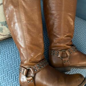 Frye Brown Leather Knee-High Boots